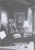 Onassis in his study